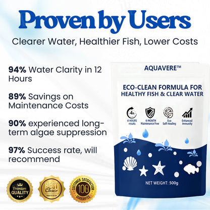 Official Store 丨AQUAVERE™ ECO-CLEAN FORMULA FOR  HEALTHY FISH & CLEAR WATER
