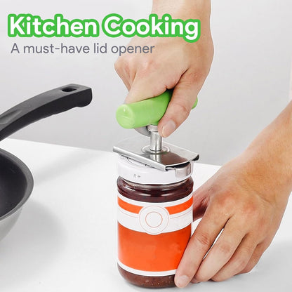 MCOIKY® For Seniors with Arthritis, Bottle Opener for Weak Hands, Kitchen Gadget With Lid Opener Tool, Adjustable Grip Stainless Steel for Opening, Fits 1-4 Inch